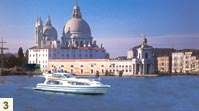 The Caprice, cruising past St. Mark's Cathedral, Venice