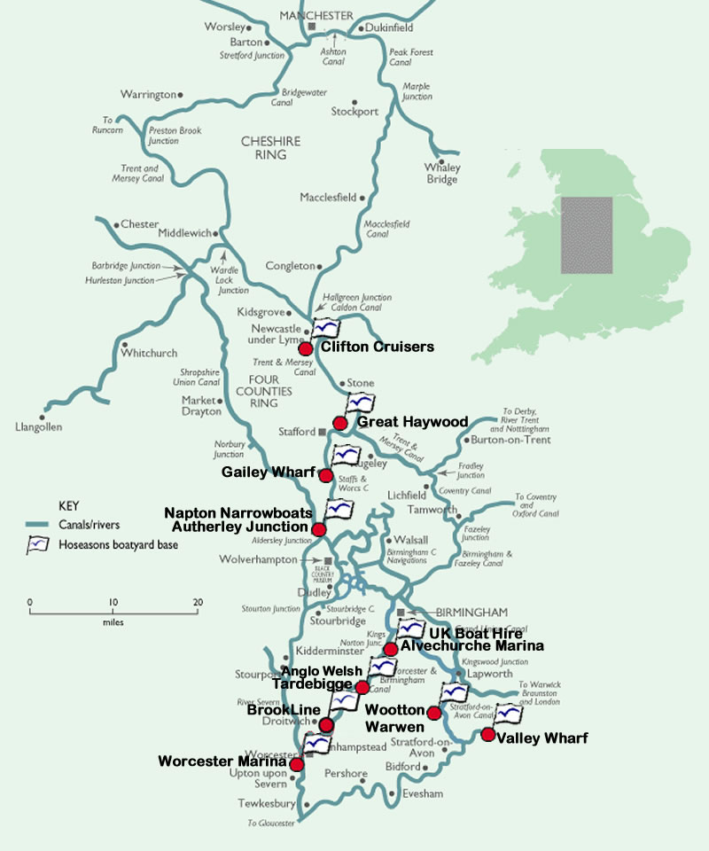 discount boating holidays english and welsh canal maps
