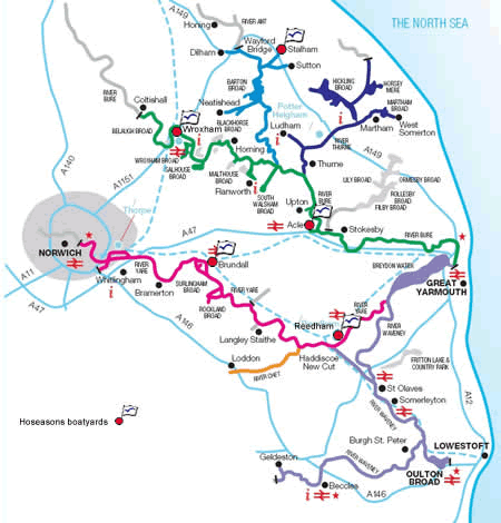 Norfolk Broads map